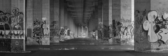 under the overpass