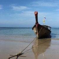 long tail boat at railay